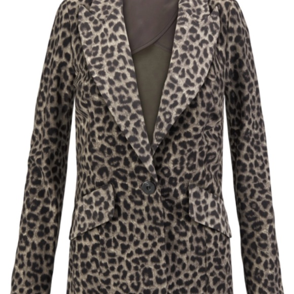 CAbi Jungle Jacket size 12 3373 Leopard Print Blazer - Picture 2 of 4